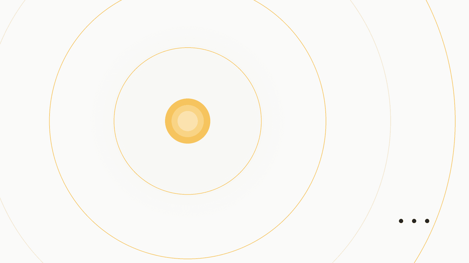 Concentric rings radiating from a warm yellow orb, with one faded ring representing the call that went unanswered